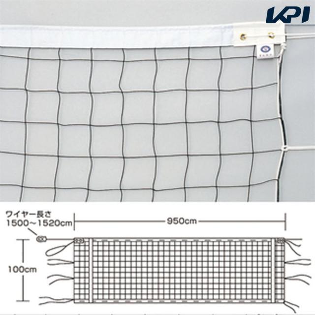 エバニュー EVERNEW バレーボール設備用品    バレーボールネット6人制検定VE501(上下白帯付) EKU103