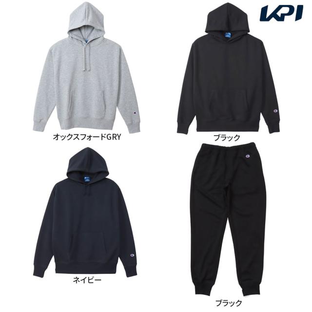 チャンピオン Champion マルチSPウェア ユニセックス   【上下セット】HOODED SWEATSHIRT C3XS161＋パンツC3XS253(ブラック) C3XS161-C3XS253-090 2023SS