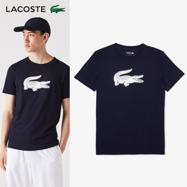 ラコステ LACOSTE テニスウェア メンズ コットンブレンド ウルトラドライロゴプリントTシャツ TH2042L-525 2025SS『即日出荷』