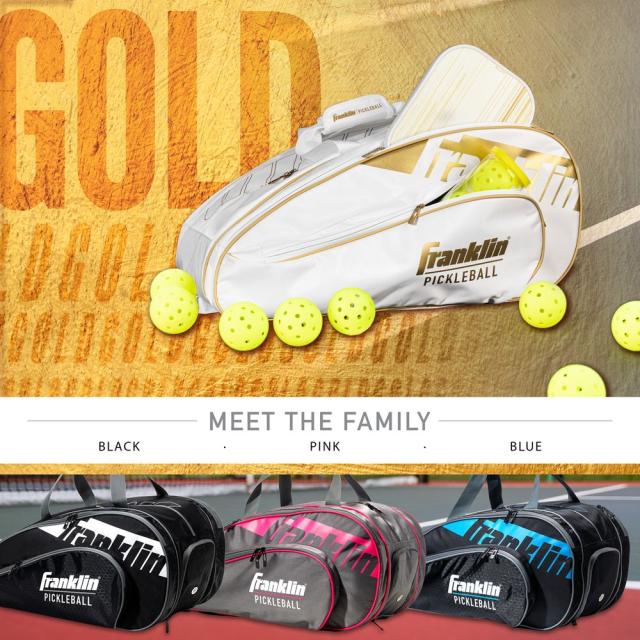 フランクリン Franklin ピックルボールバッグ・ケース Pro Series Paddle Bag プロシリーズ ピックルボール パドルバッグ - Gold/White  52883C4_3