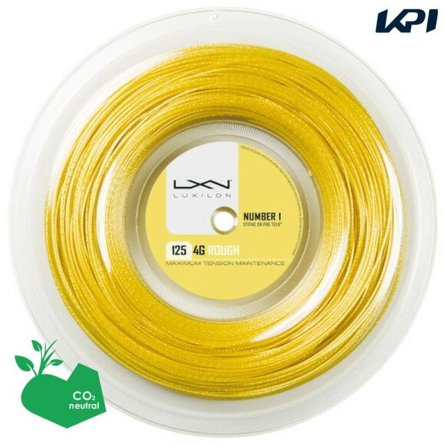 【SDGsプロジェクト】LUXILON(ルキシロン)「LUXILON 4G ROUGH 125 (4Gラフ) 200mロール WRZ990144」硬式テニスストリング（ガット）
