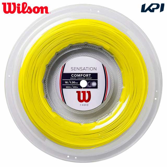 『即日出荷』ウイルソン Wilson テニスガット・ストリング SENSATION 16 センセーション 16 イエロー YELLOW 16G 200mロール WR83090011