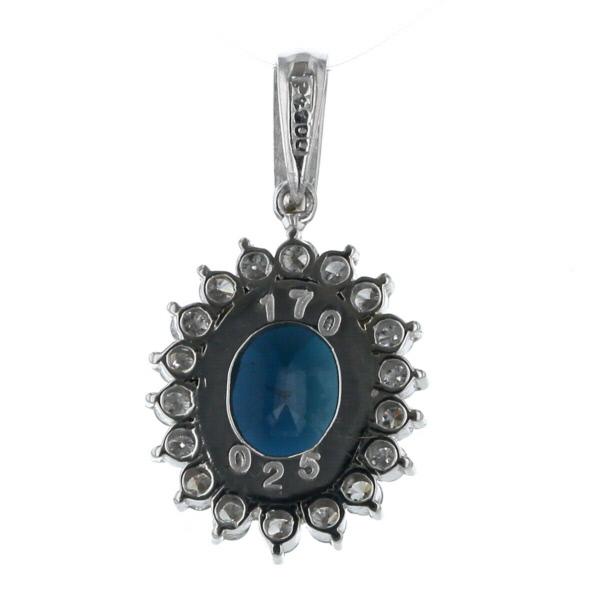 Pt900 プラチナ ペンダントトップ サファイア 1.70ct