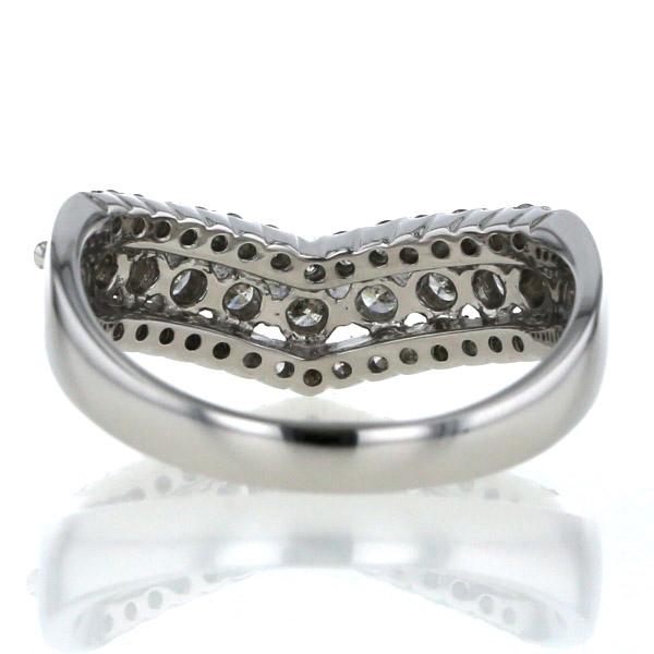 pt900 1.00ct V字リング ダイヤモンド リング 【公式通販】