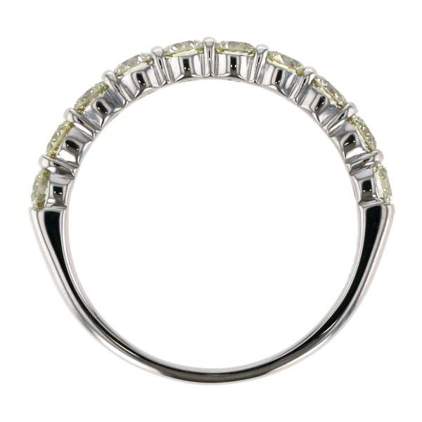 Pt900 プラチナ リング ダイヤモンド 1.00ct 10粒 一文字