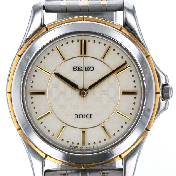 セイコー Seiko ドルチェ 8j41 0af0 クオーツ 格子 オフホワイト文字盤 3針式 メンズ 腕時計 Sg 中古 の通販はau Pay マーケット Everydaygoldrush
