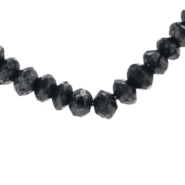 K18WG ホワイトゴールド ネックレス ブラックダイヤモンド 20.00ct 