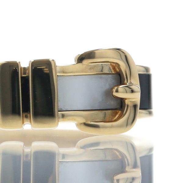 K18YG イエローゴールド リング シェル オニキス ベルト デザイン 指輪 11号 【新品仕上済】【zz】【中古】_7