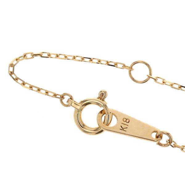 K18YG イエローゴールド ネックレス パール 真珠 7.3 - 5.1mm ステーションチェーン シンプル 40cm【新品仕上済】【zz】【中古】_3