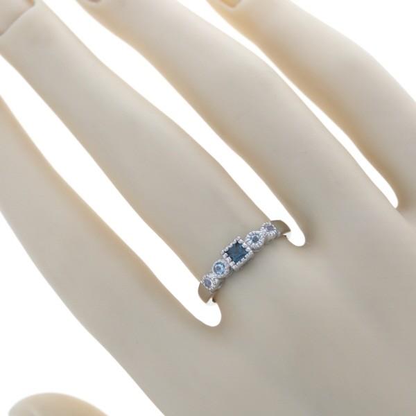 MICHEL KLEIN ミッシェルクラン K18WG リング ブルートパーズ ムーンストーン ミルグレイン 指輪 11号【新品仕上済】【zz】【中古】_6