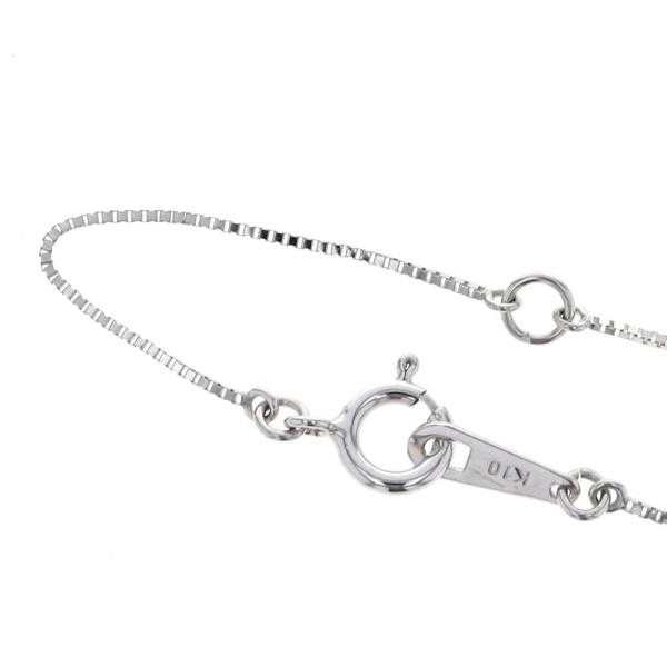 K10WG ホワイトゴールド ネックレス ブラックダイヤモンド 0.13ct ライン ベネチアンチェーン 40cm【新品仕上済】【el】【中古】_3