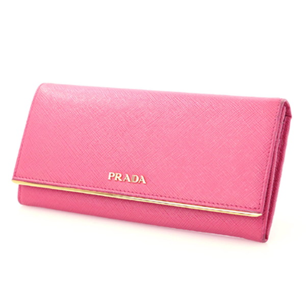 プラダ Prada ピンク レザー サフィアーノ メタル 1mh132 長財布 パスケース付き レディース Kk 中古 の通販はau Pay マーケット Everydaygoldrush