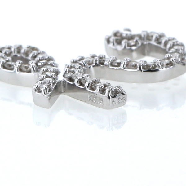 値下げ K18WG ホワイトゴールド ネックレス ダイヤモンド0.23ct イニシャルペンダント Y ロゴ シンプル  45cm【新品仕上済】【zz】【中古｜au PAY マーケット