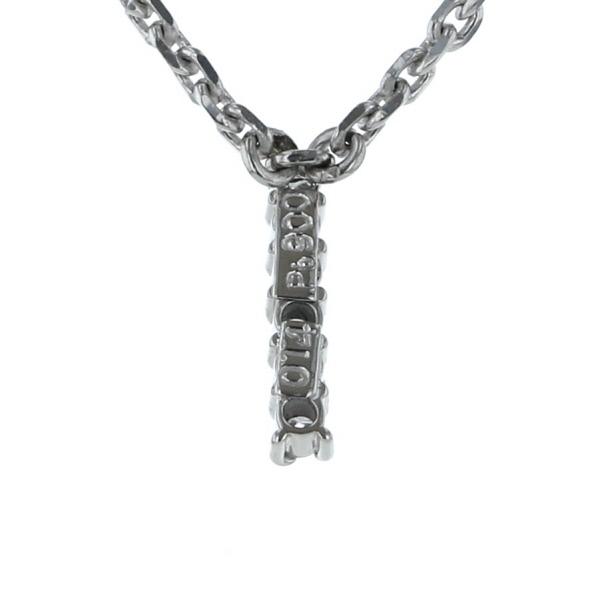 Pt900 Pt プラチナ ネックレス ダイヤモンド 0.14ct ラウンド 6粒 小ぶり デザイン アズキチェーン 38cm【新品仕上済】【zz】【中古】