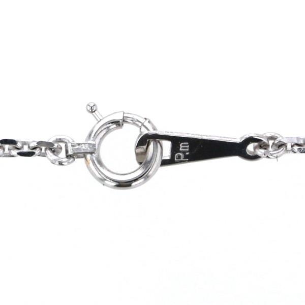 Pt900 Pt プラチナ ネックレス ダイヤモンド 0.14ct ラウンド 6粒 小ぶり デザイン アズキチェーン 38cm【新品仕上済】【zz】【中古】