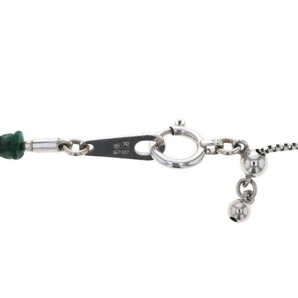 K18WG ホワイトゴールド ネックレス エメラルド 35.00ct ボタンカット ウェーブ スクイグル 45cm【新品仕上済】【zz】【中古】_3