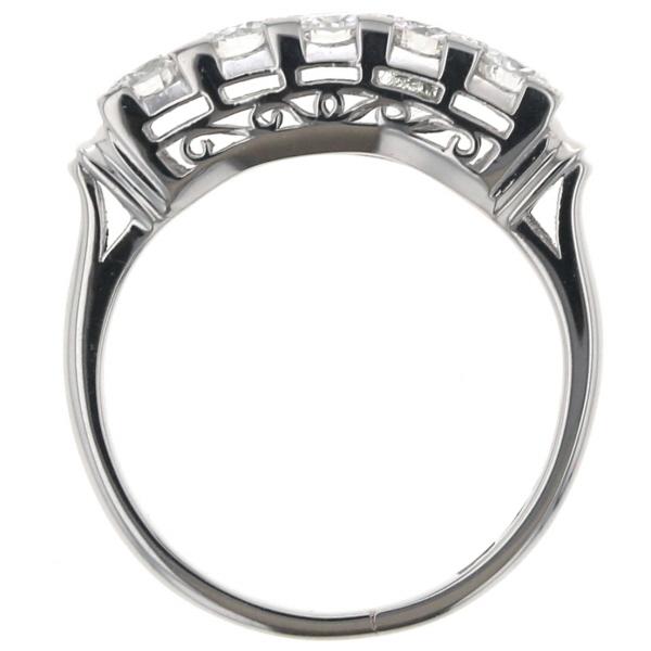 Pt900 プラチナ リング ダイヤモンド 0.55ct 5粒 一文字 ストレート ライン 指輪 9号【新品仕上済】【zz】【中古】_5