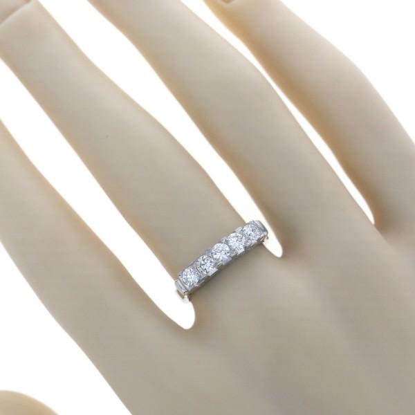 Pt900 プラチナ リング ダイヤモンド 0.55ct 5粒 一文字 ストレート ライン 指輪 9号【新品仕上済】【zz】【中古】_6