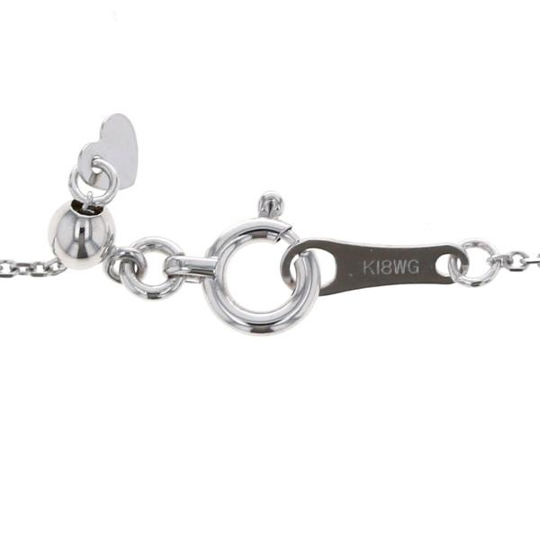 K18WG ホワイトゴールド ネックレス ブラックダイヤモンド 0.19ct ダイヤモンド 0.13ct 花 フラワー 45cm【新品仕上済】【zz】【中古】_3