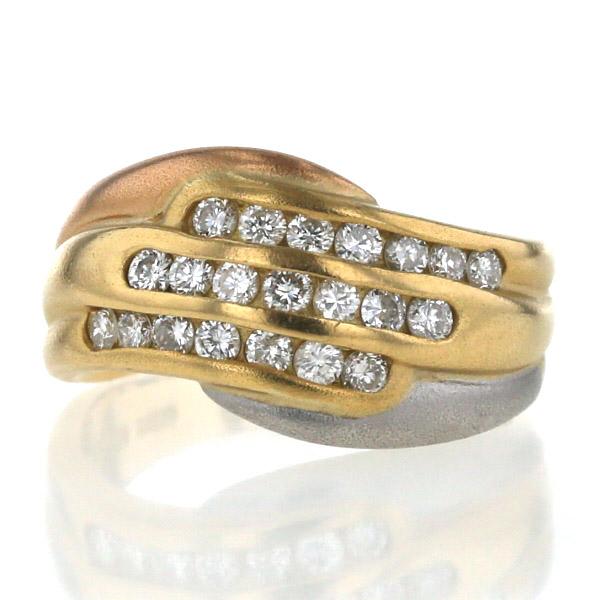 15-16 ファッション pt850 プラチナ 指輪 リング 2連