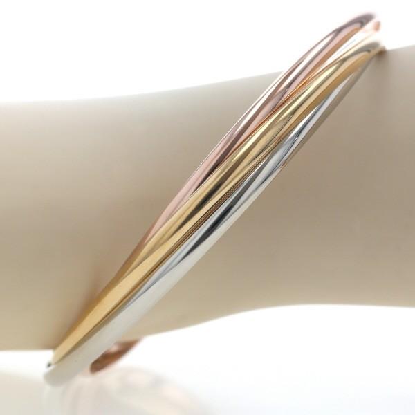 Cartier カルティエ K18YG WG PG スリーカラーゴールド バングル ブレスレット トリニティ 20cm【新品仕上済】【zz】【中古】_1