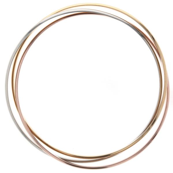 Cartier カルティエ K18YG WG PG スリーカラーゴールド バングル ブレスレット トリニティ 20cm【新品仕上済】【zz】【中古】_2