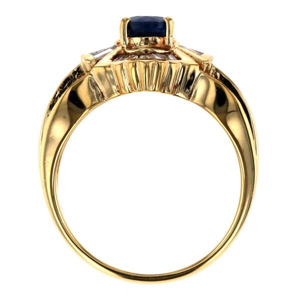 値下げ K18YG イエローゴールド リング サファイア 1.02ct