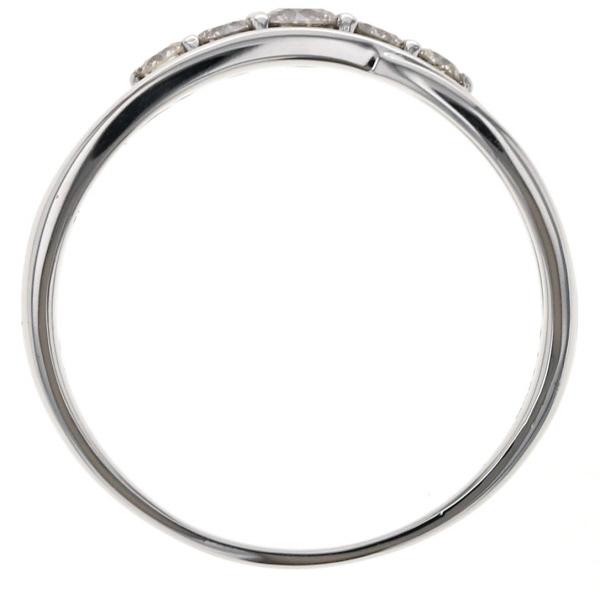 ESTELLE エステール Pt900 プラチナ リング ダイヤモンド 0.29ct 5粒 ウェーブ インフィニティ 指輪 16号 【新品仕上済】【zz】【中古】_5