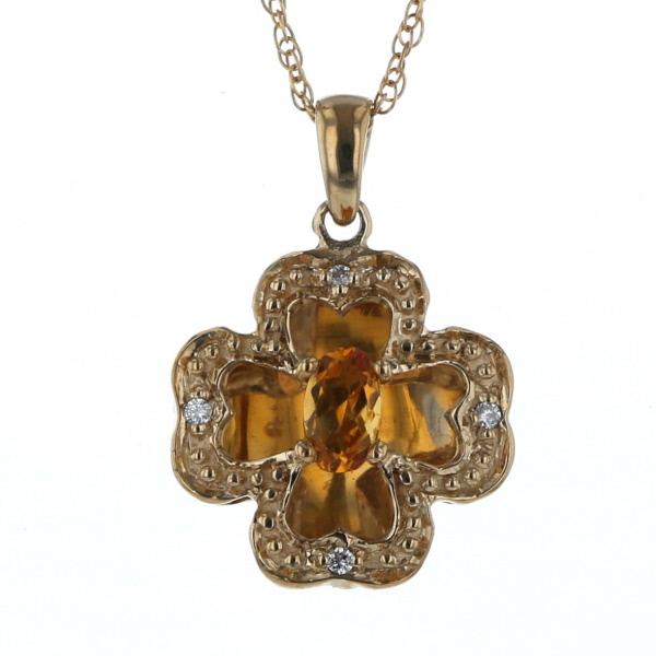 シトリン0.57ctネックレス