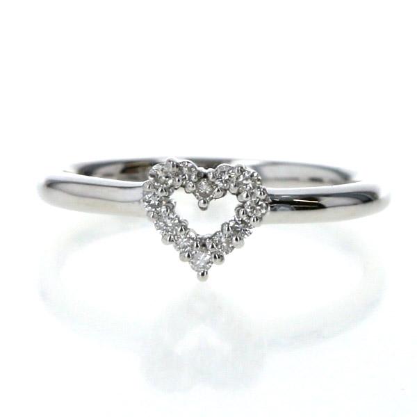 値下げ K18WG ホワイトゴールド リング ダイヤモンド 0.12ct オープン  