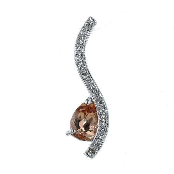 新品 K18WG インペリアルトパーズ ペンダントトップ 1.52ct 新品 K18WG インペリアルトパーズ ペンダントトップ 1.52ct