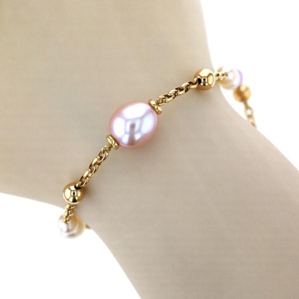 mikimoto(ミキモト) ブレスレット - K18YG 4Pパール/ハート