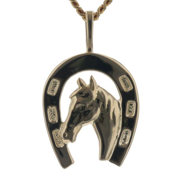 K18YG イエローゴールド ネックレス ホース 馬 アニマル ホースシュー 馬蹄 競馬 キヘイチェーン 40cm【新品仕上済】【zz】【中古】