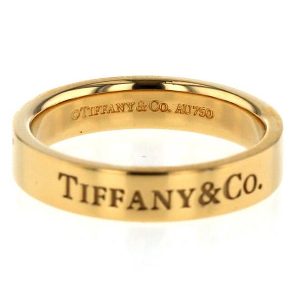 k18 ティファニー フラット バンド リング 指輪 大きめ ローズゴールド