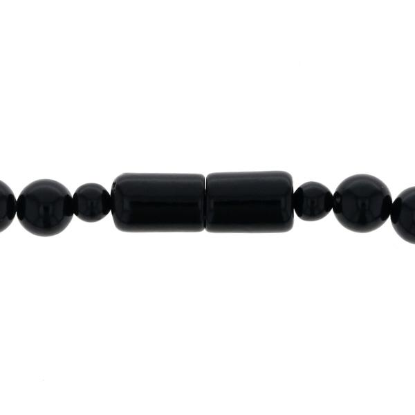 K14WG NiF ホワイトゴールド ニッケルフリー ネックレス イヤリング 数珠 黒珊瑚 3点セット 鑑別書付 47cm【新品仕上済】【zz】【中古】_3