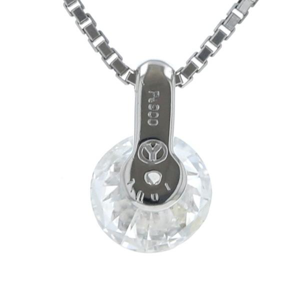 Pt850 Pt900 プラチナ ネックレス ダイヤモンド 1.001ct カラーE I1 一粒石 ソリティア 大粒 43cm 鑑定書【新品仕上済】【zz】【中古】_2