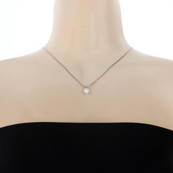 Pt850 Pt900 プラチナ ネックレス ダイヤモンド 1.001ct カラーE I1 一粒石 ソリティア 大粒 43cm 鑑定書【新品仕上済】【zz】【中古】_5