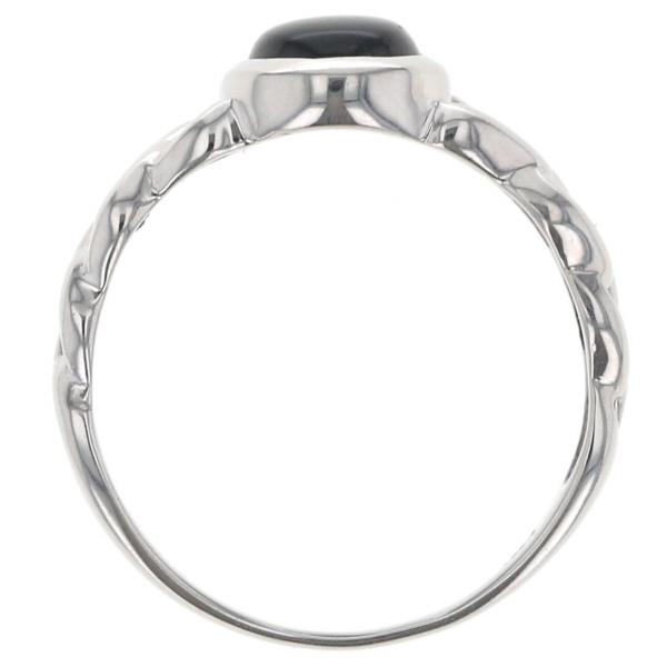 Pt900 プラチナ リング ブラックスターサファイア 2.00ct カボション