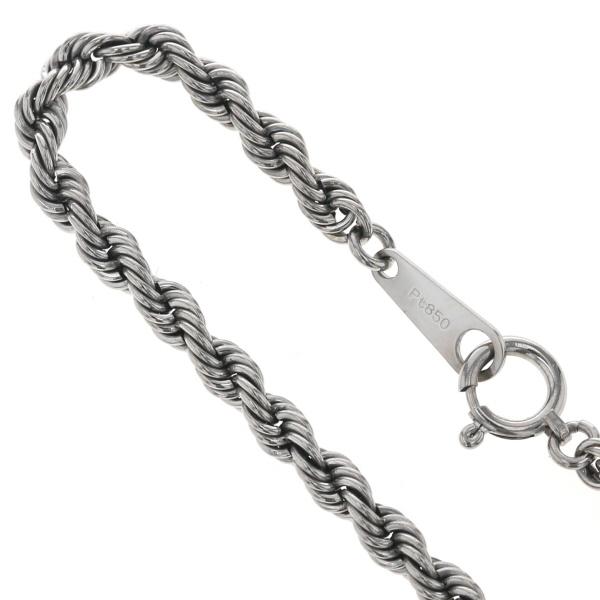 Pt850 Pt900 プラチナ ネックレス クロス 十字架 大ぶり パイプロープチェーン 50cm【新品仕上済】【zz】【中古】_4