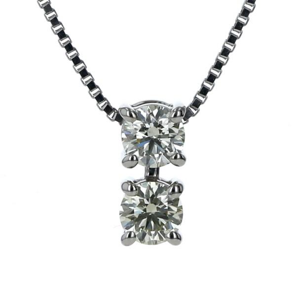値下げなし！一粒ダイヤ　Ｐt900 Ｐt850 ネックレス 中古】 Pt900 Pt850 ネックレス ダイヤモンド：1石 鑑定書付き G
