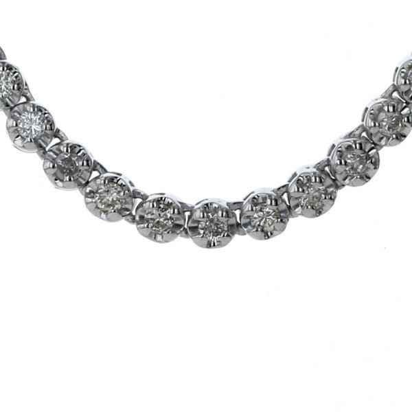 StarJewelry K18WG ホワイトゴールド ネックレス テニスネックレス ダイヤモンド 2.00ct 一連 41cm【新品仕上済】【zz】【中古】の通販は