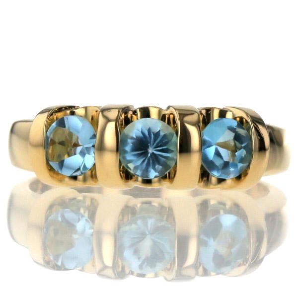 タサキ　ブルートパーズ　ダイヤモンド　リング　k18 11号 タサキ ブルートパーズ ダイヤモンド リング k18 11号 TASAKI (新品