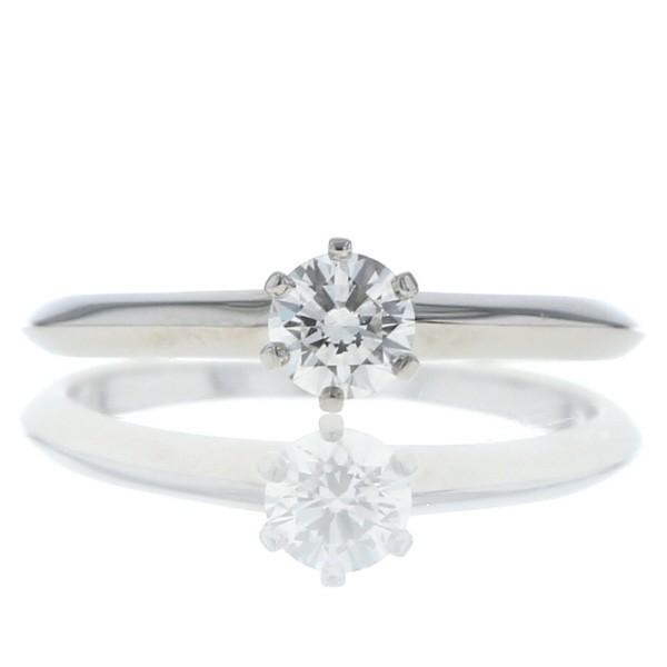 TIFFANY & Co. Pt950 プラチナ ソリティアリング ダイヤモンド 0.31ct 