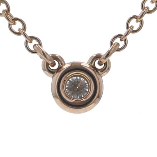 TIFFANY&Co. ティファニー K18PG ピンクゴールド ネックレス ダイヤモンド 3.7mm バイザヤード 一粒石 41cm 箱付【新品仕上済】【zz】【中古】_2
