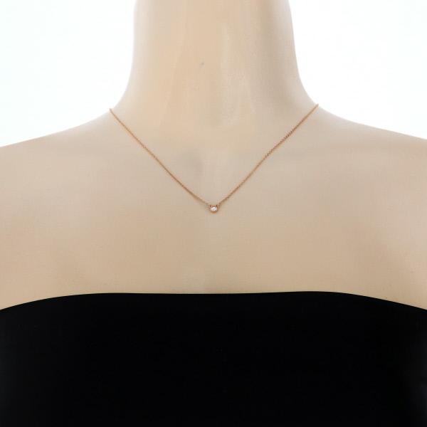 TIFFANY&Co. ティファニー K18PG ピンクゴールド ネックレス ダイヤモンド 3.7mm バイザヤード 一粒石 41cm 箱付【新品仕上済】【zz】【中古】_5