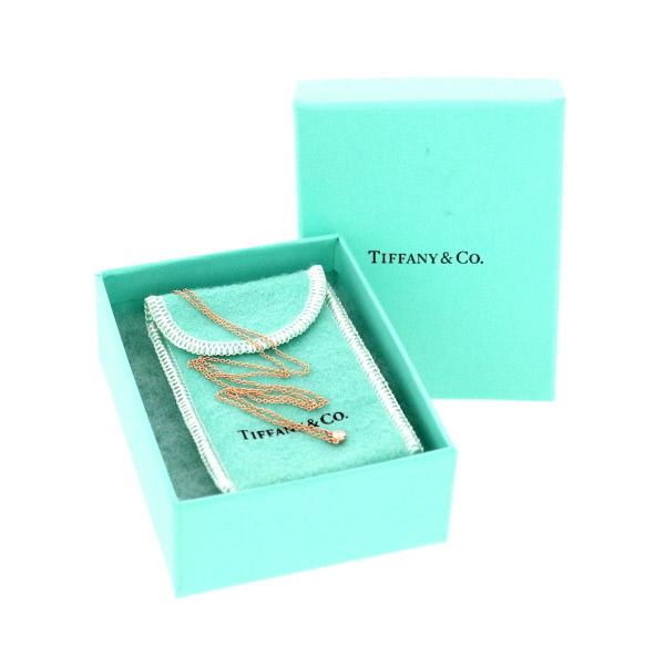 TIFFANY&Co. ティファニー K18PG ピンクゴールド ネックレス ダイヤモンド 3.7mm バイザヤード 一粒石 41cm 箱付【新品仕上済】【zz】【中古】_6