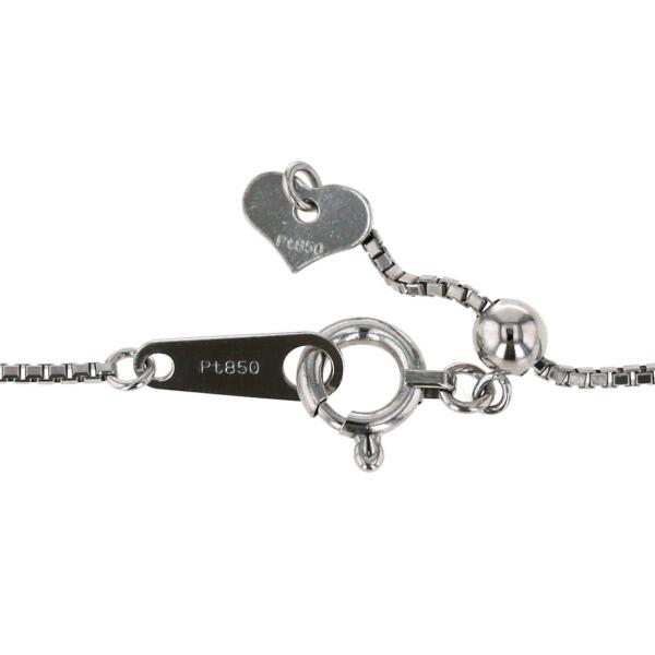 PT900 PT850 ネックレス ダイヤ 0.54 鑑定書 総重量約4.3g 約40cm 中古 美