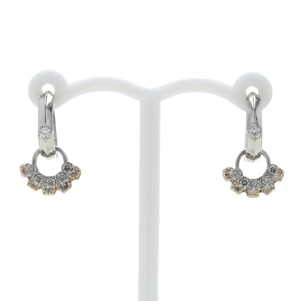 gstv新品K18YGピアリングダイアモンドチャーム gstvピアリングの