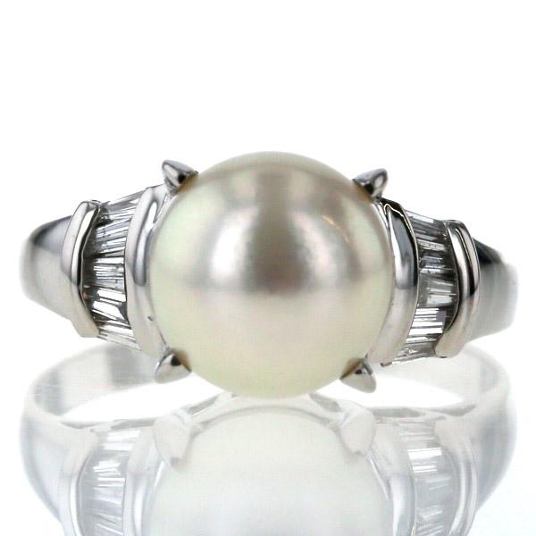 Pt900 プラチナ リング パール 真珠 8.8mm ダイヤモンド 0.20ct Pt900 プラチナ リング パール 真珠 8.8mm ダイヤモンド 0.20ct