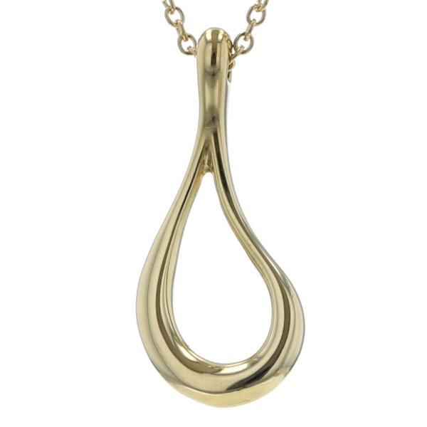 TIFFANY&Co. ティファニー K18YG オープンティアドロップ ネックレス 保存袋付 アズキチェーン 40.5cm【新品仕上済】【zz】【中古】